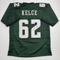 Autographed/Signed Jason Kelce Philadelphia Green Football Jersey PSA COA